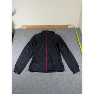 The North Face Women Shell Jacket Black Nylon Windbreaker Size Medium
